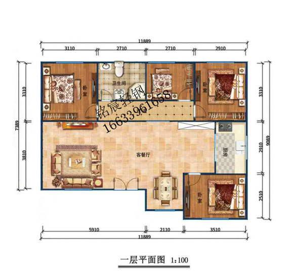 一層110平米輕鋼別墅造價(jià)