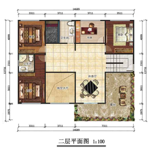 二層372平米歐式風(fēng)格輕鋼別墅