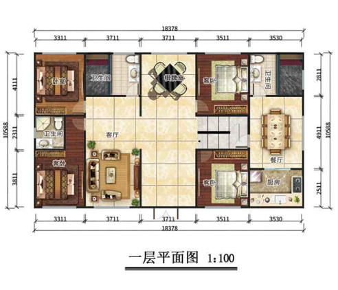 二層372平米歐式風(fēng)格輕鋼別墅